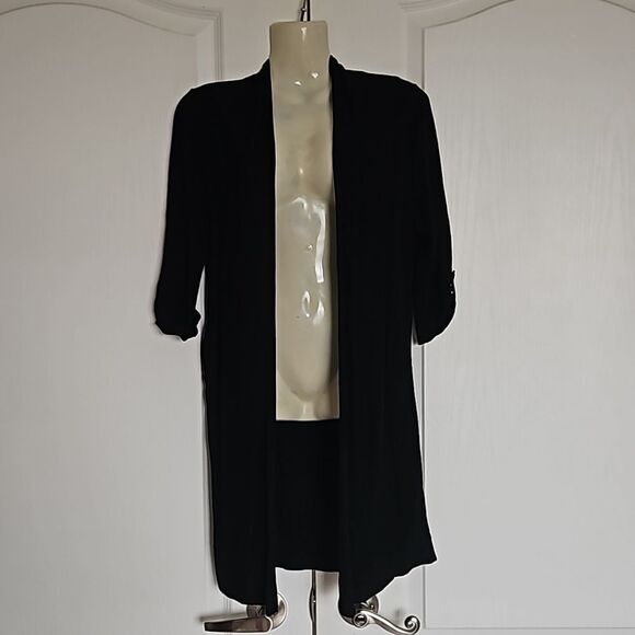 Le Chateau Casual Open-Front Cardigan Black XS - Picture 1 of 16